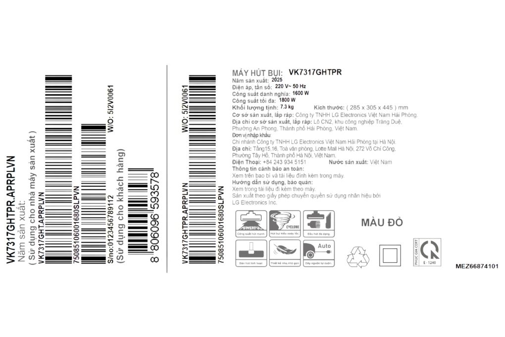 Máy hút bụi dạng hộp LG VK7317GHTPR - 27