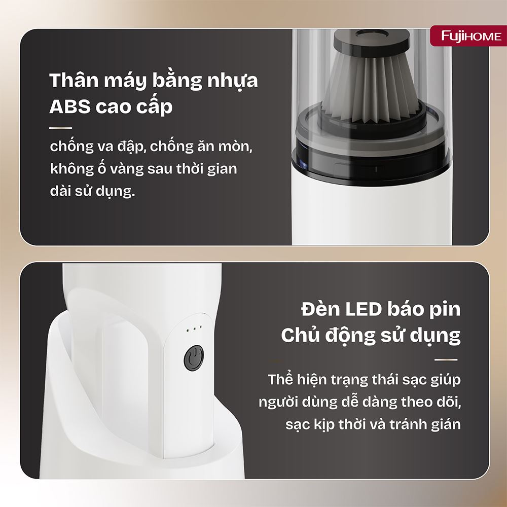 Máy hút bụi cầm tay FUJIHOME VC01 Màu Trắng