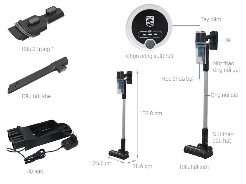 Máy hút bụi không dây Philips XC3031/01