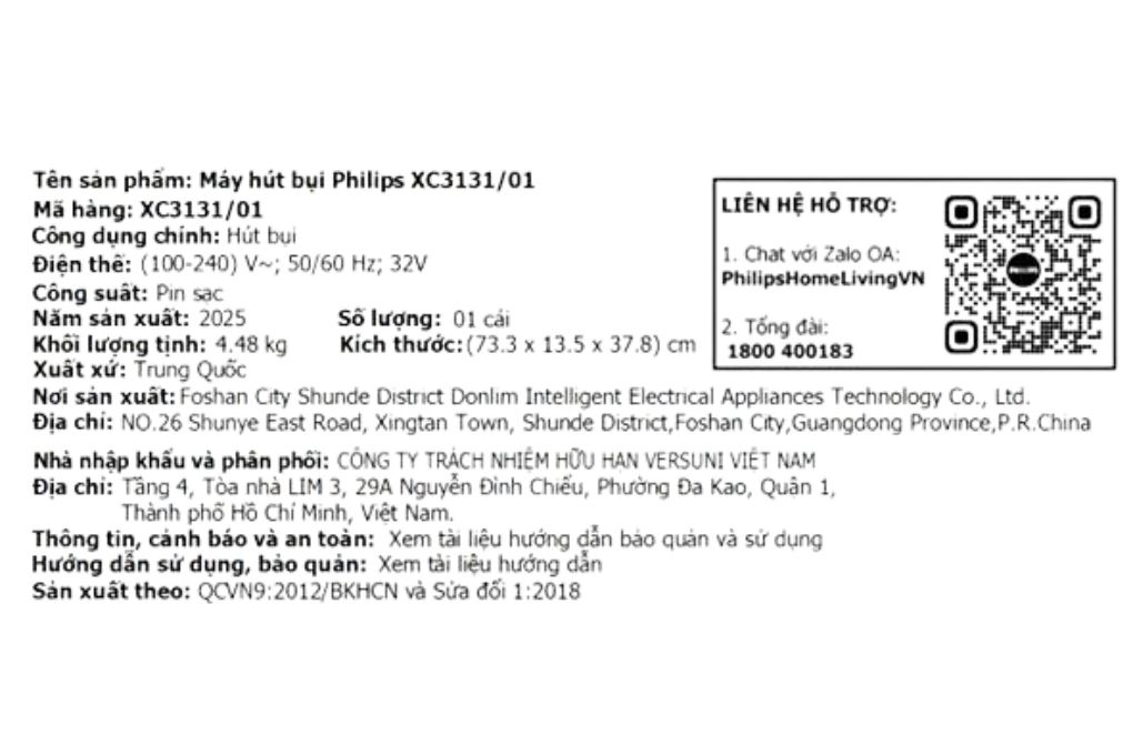 Máy hút bụi không dây Philips XC3131/01 - 23