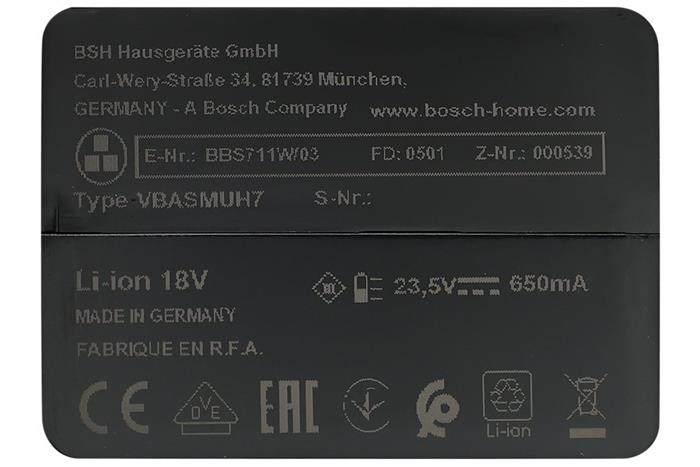 Máy hút bụi không dây Bosch BBS711W Màu Trắng