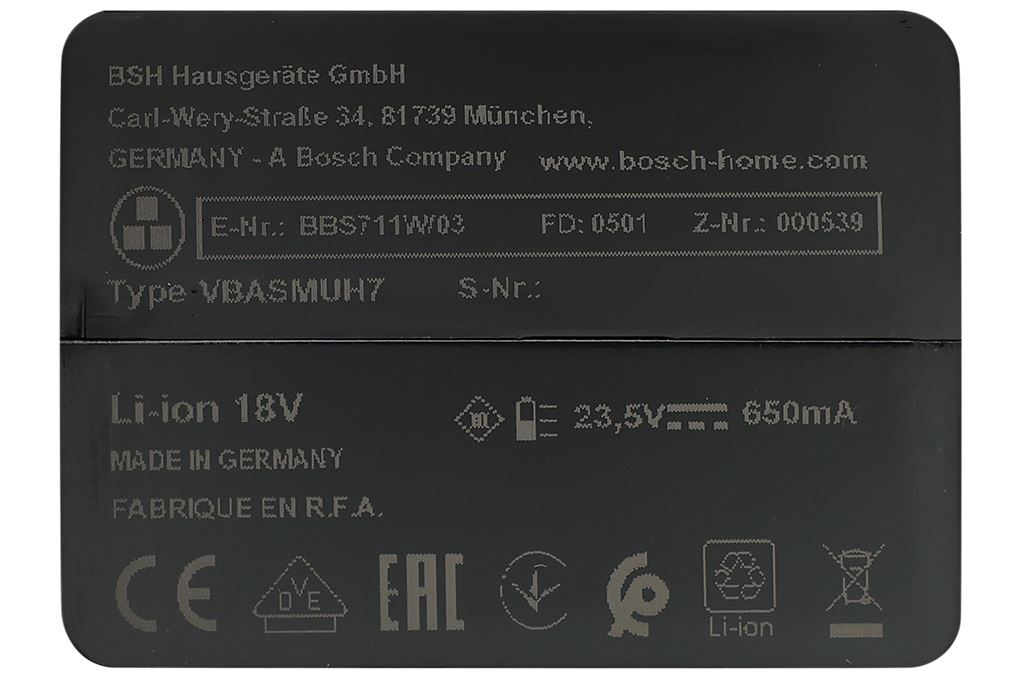 Máy hút bụi không dây Bosch BBS711W - 36