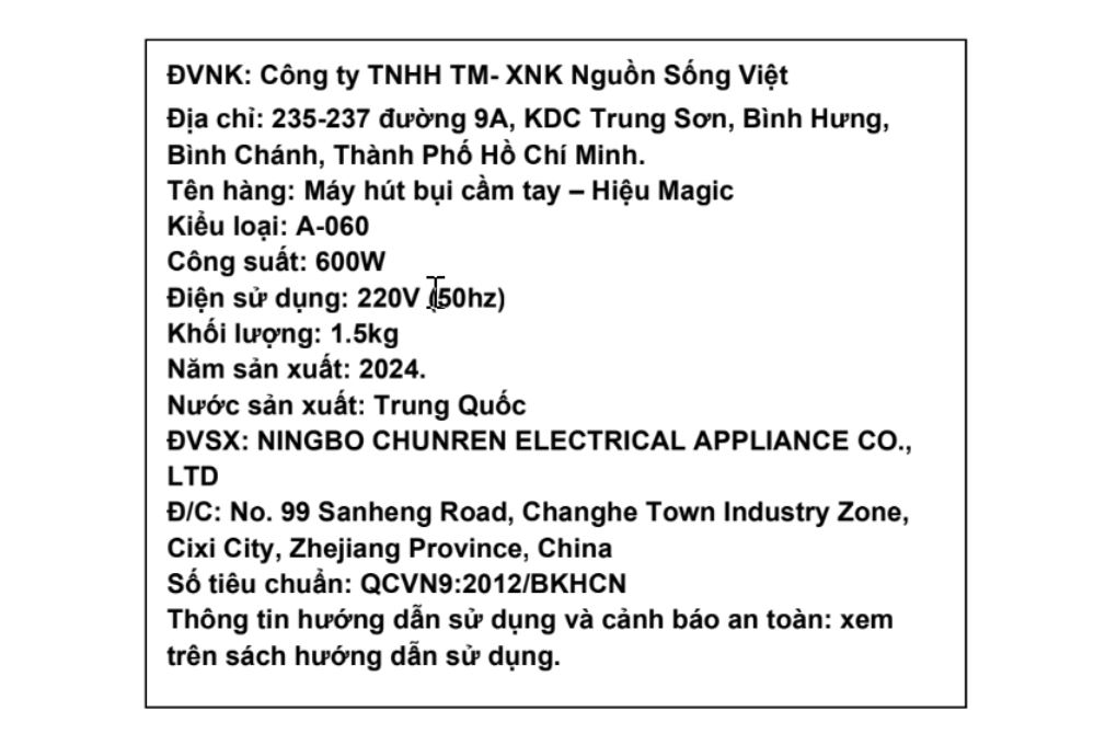Máy hút bụi cầm tay Magic A-060 - 17