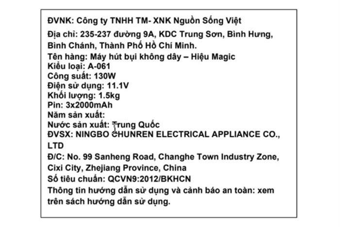 Máy hút bụi không dây Magic A-061 Màu Trắng
