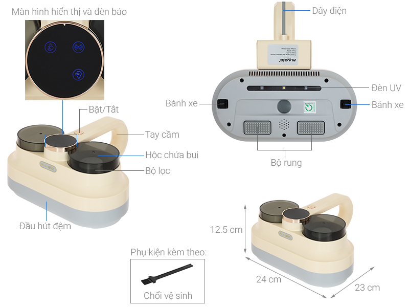 Máy hút bụi đệm giường Magic A-079