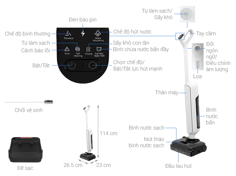 Máy hút bụi lau sàn Xiaomi Truclean W30 Pro