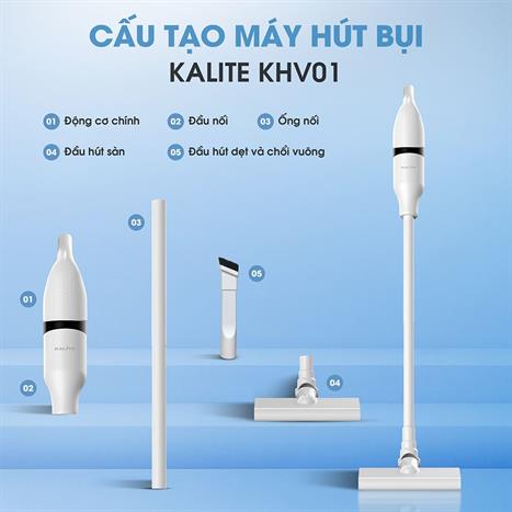 Máy hút bụi cầm tay Kalite KHV01 Màu Trắng