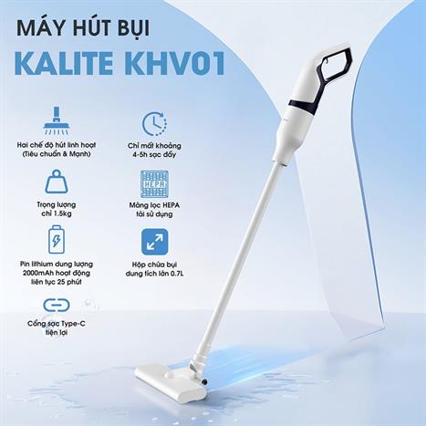 Máy hút bụi cầm tay Kalite KHV01 Màu Trắng