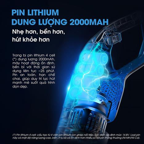 Máy hút bụi cầm tay Kalite KHV01 Màu Trắng