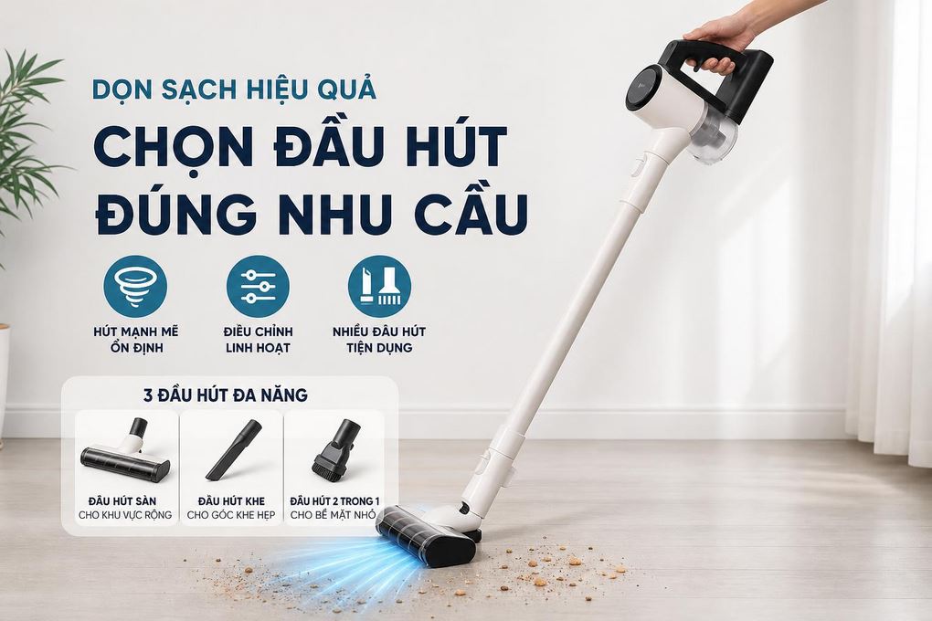 Máy hút bụi cầm tay LG A9-ACE Màu Màu be