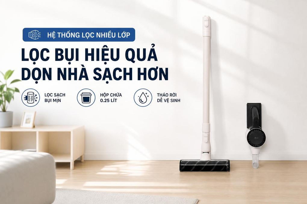 Máy hút bụi cầm tay LG A9-ACE Màu Màu be