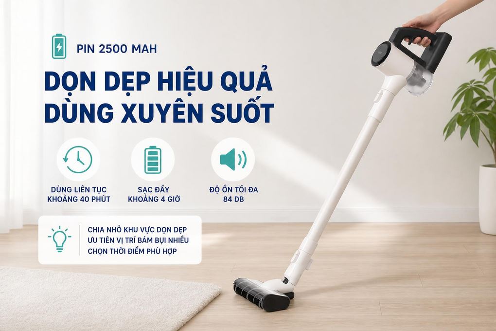 Máy hút bụi cầm tay LG A9-ACE Màu Màu be