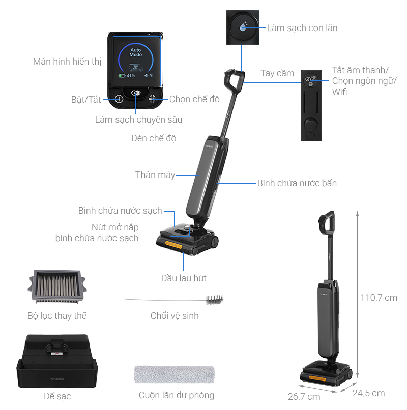 Máy hút bụi lau nhà Tineco Floor One S9 Artist Steam Pro