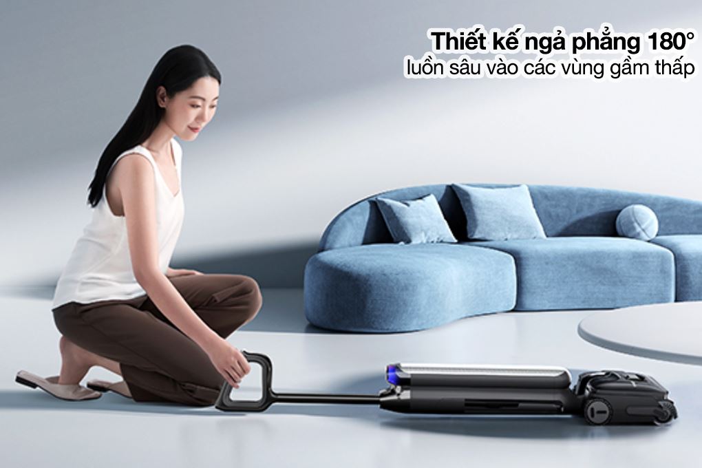 Máy hút bụi lau nhà Tineco Floor One S9 Artist Steam Pro - Thiết kế ngả phẳng