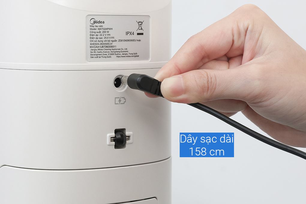 Máy hút bụi lau nhà Midea MAT02APWH Màu Trắng