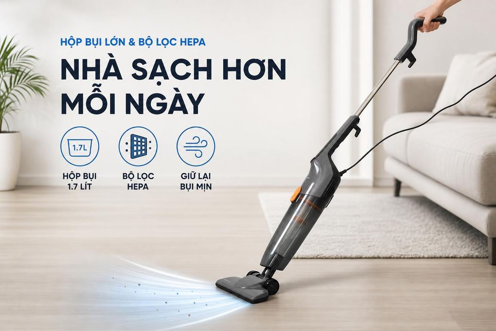 Máy hút bụi cầm tay Deerma DXAD11A - Xám Màu Xám đậm