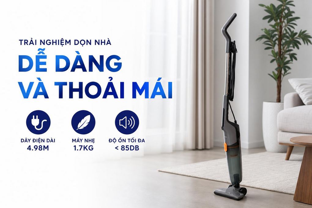 Máy hút bụi cầm tay Deerma DXAD11A - Xám Màu Xám đậm