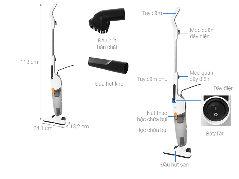 Máy hút bụi cầm tay Deerma DXAD11A - Trắng