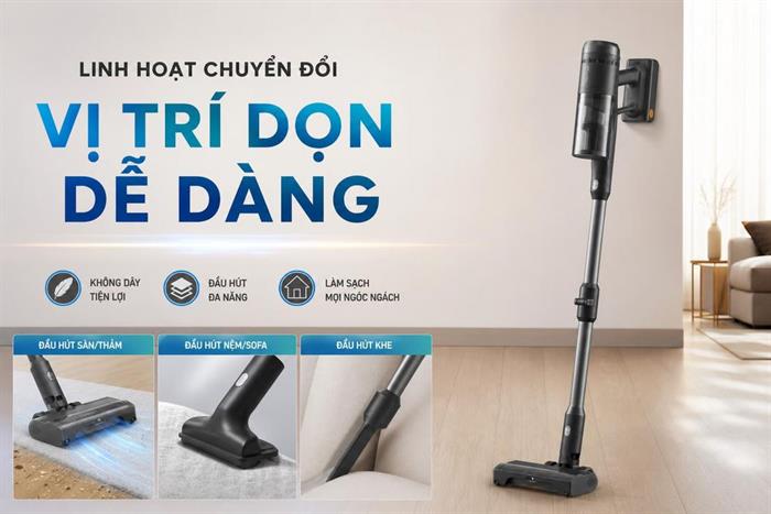 Máy hút bụi không dây Roborock H60 Ultra Màu Trắng