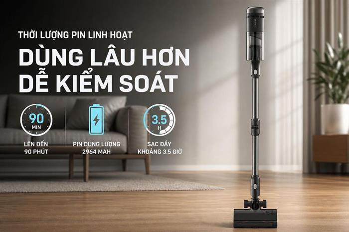 Máy hút bụi không dây Roborock H60 Ultra Màu Trắng
