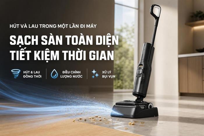 Máy hút bụi lau nhà Roborock F25 ACE Combo Màu Trắng
