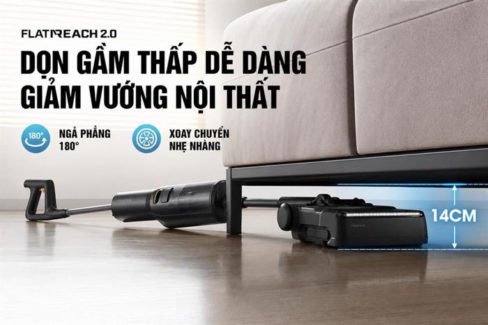 Máy hút bụi lau nhà Roborock F25 ACE Combo Màu Trắng