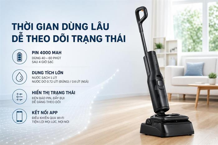 Máy hút bụi lau nhà Roborock F25 ACE Pro Màu Trắng