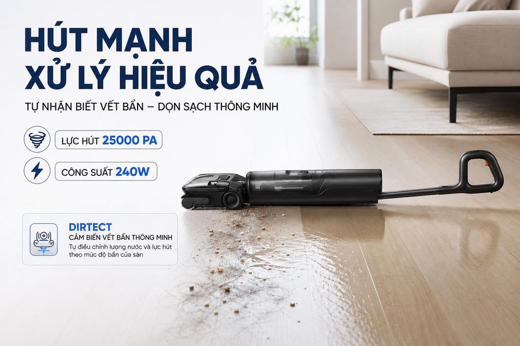 Máy hút bụi lau nhà Roborock F25 ACE Pro Màu Trắng