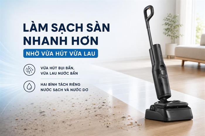Máy hút bụi lau nhà Roborock F25 ACE Pro Màu Trắng