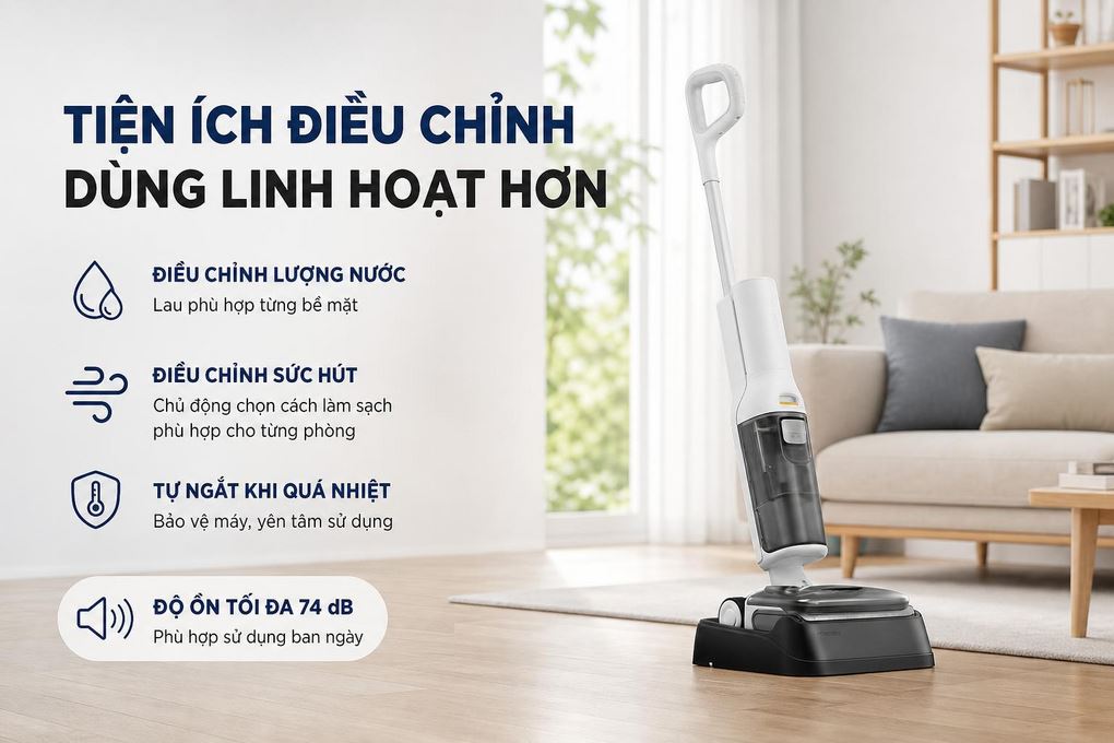 Máy hút bụi lau nhà Roborock F25 RT Gen 2 Màu Trắng