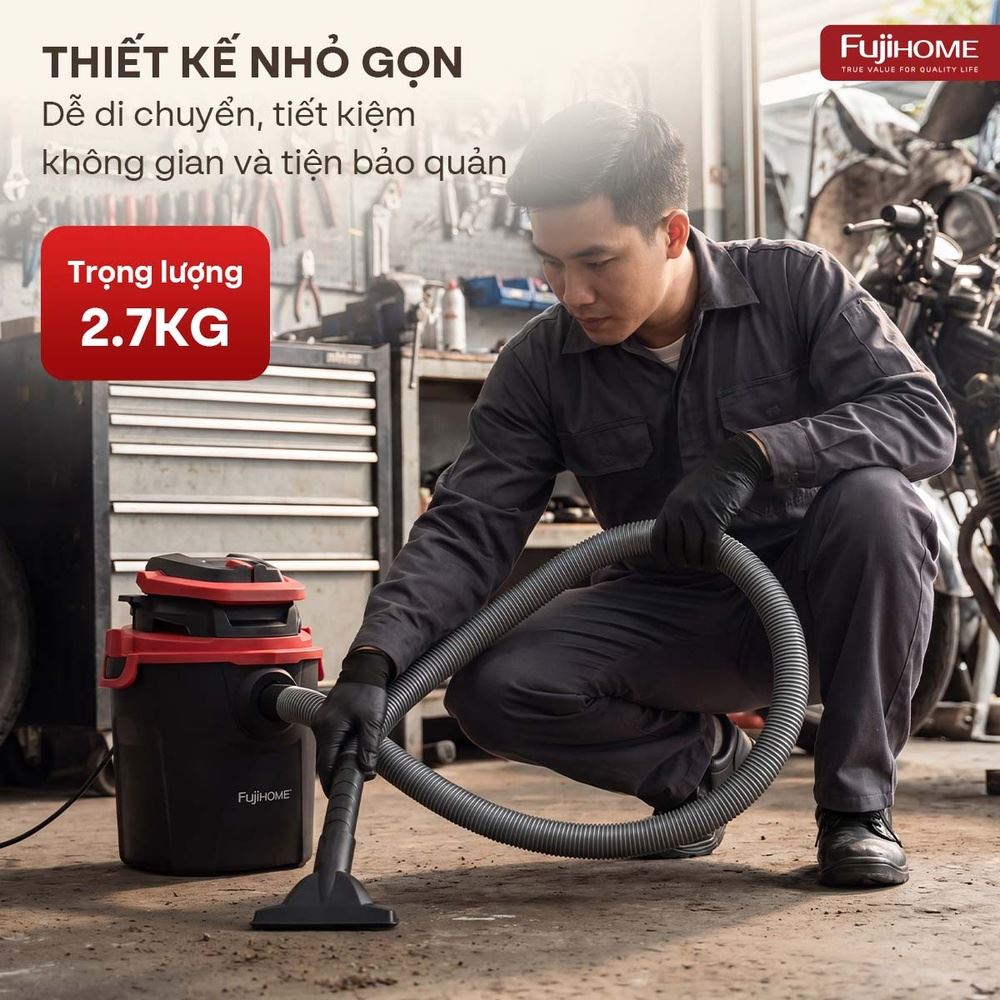 Máy hút bụi dạng hộp FUJIHOME VC10N Màu Trắng