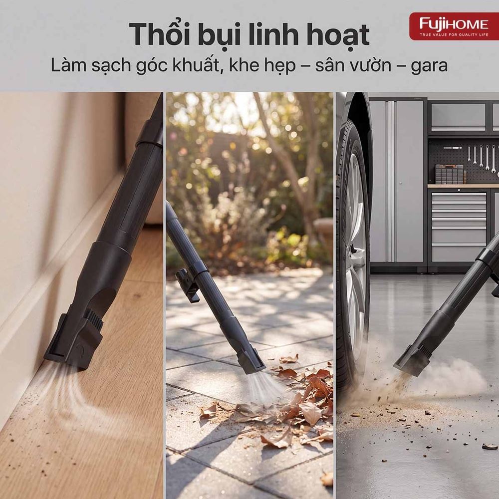 Máy hút bụi dạng hộp FUJIHOME VC12N Màu Trắng