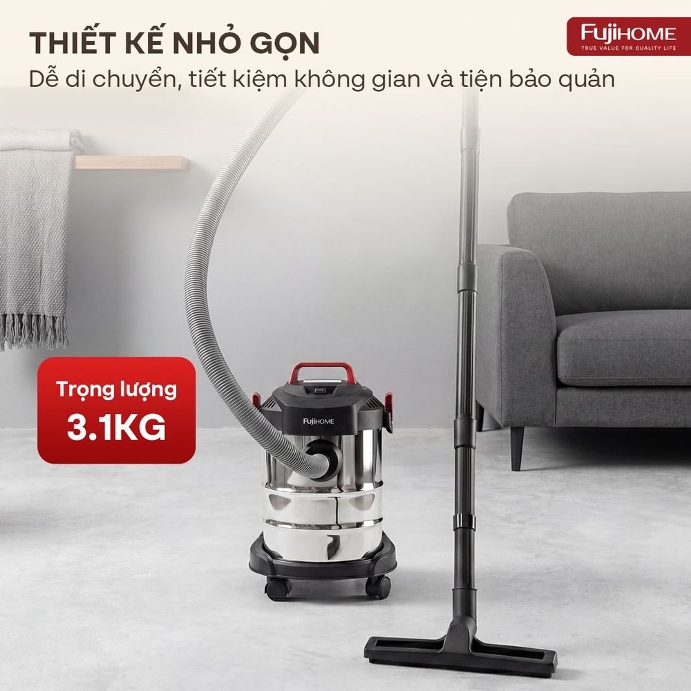 Máy hút bụi dạng hộp FUJIHOME VC12N Màu Trắng