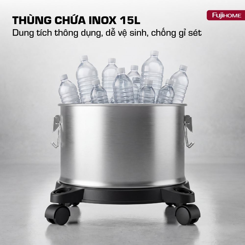 Máy hút bụi dạng hộp FUJIHOME VC15N Màu Trắng