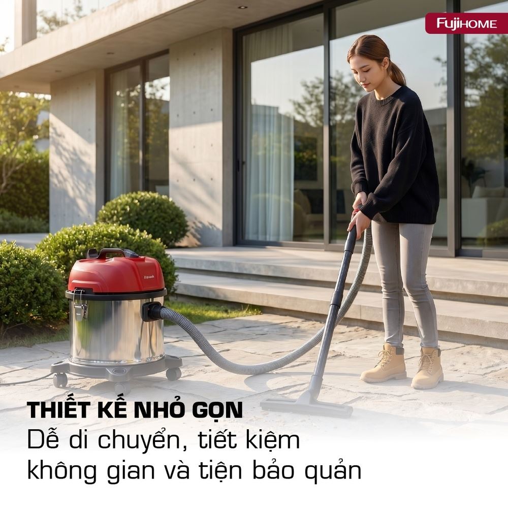 Máy hút bụi dạng hộp FUJIHOME VC15N Màu Trắng
