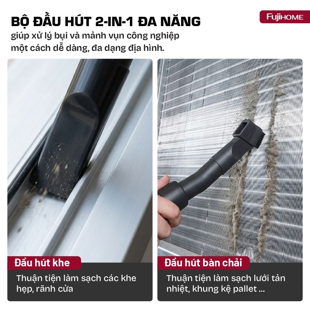 Máy hút bụi dạng hộp FUJIHOME VC15N Màu Trắng