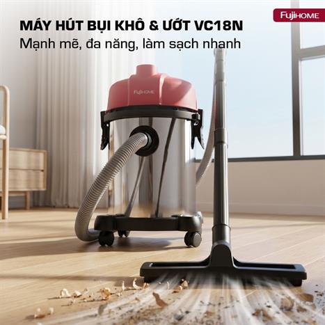 Máy hút bụi dạng hộp FUJIHOME VC18N Màu Trắng