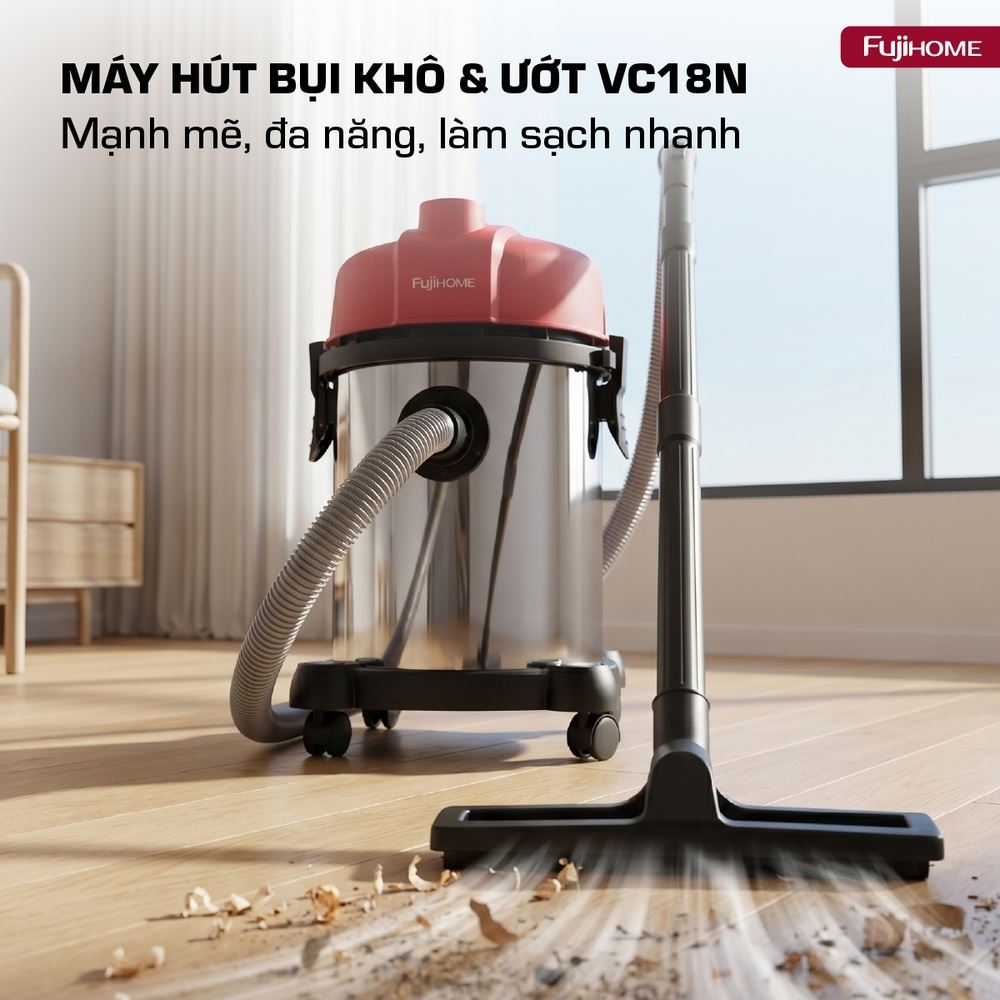 Máy hút bụi dạng hộp FUJIHOME VC18N Màu Trắng