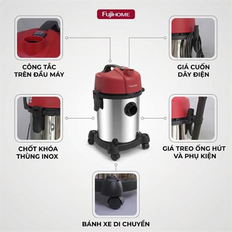 Máy hút bụi dạng hộp FUJIHOME VC18N Màu Trắng
