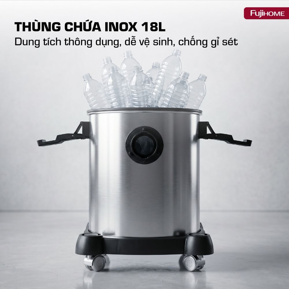 Máy hút bụi dạng hộp FUJIHOME VC18N Màu Trắng