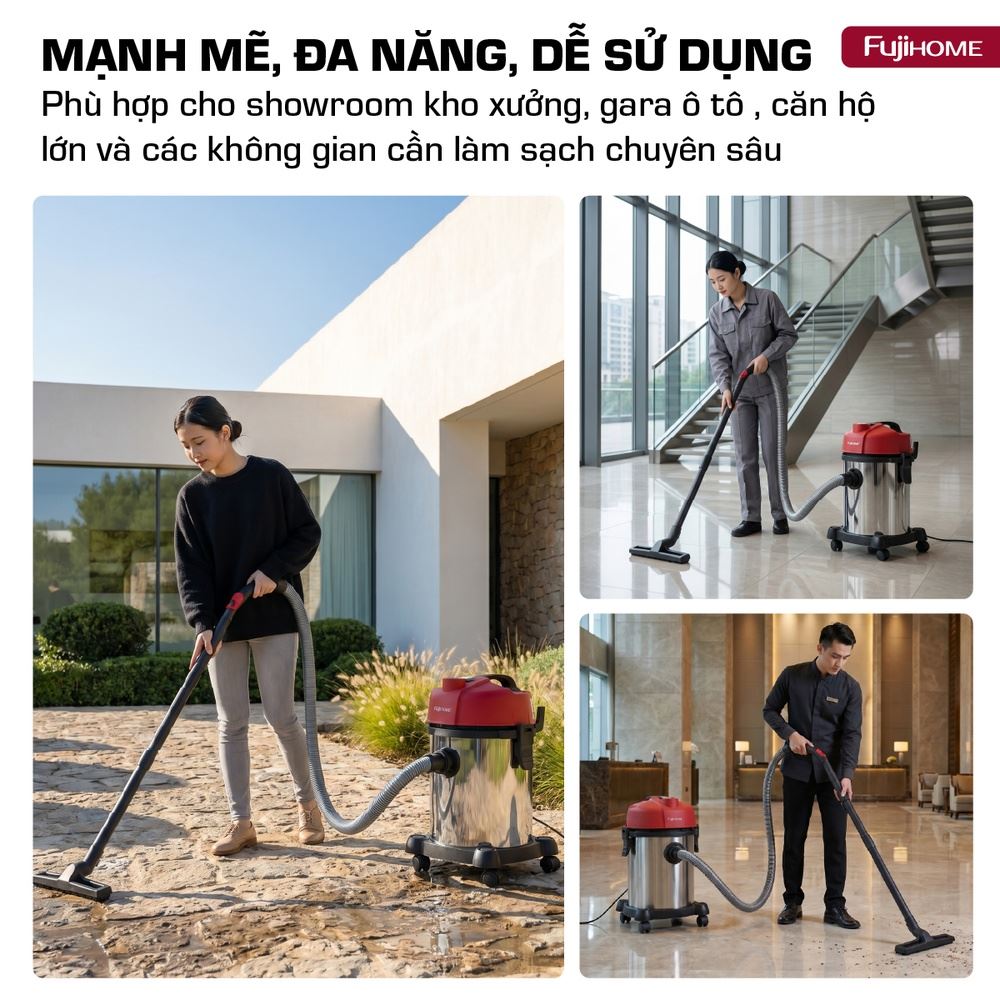 Máy hút bụi dạng hộp FUJIHOME VC18N Màu Trắng