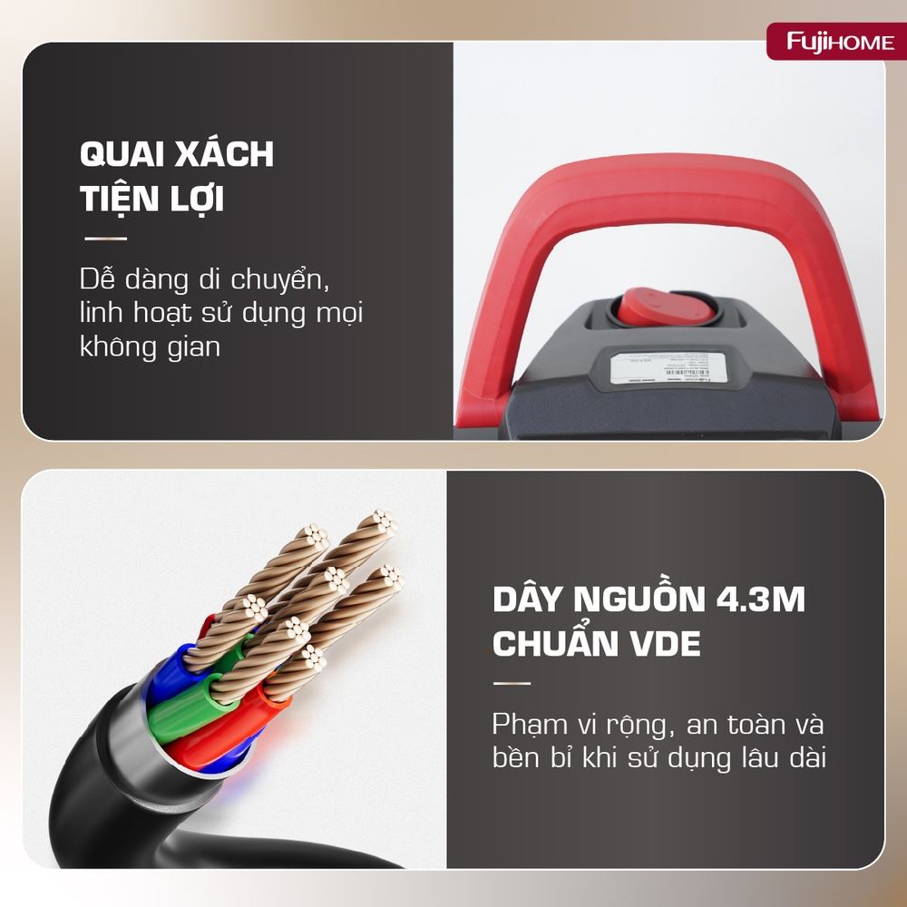 Máy hút bụi dạng hộp FUJIHOME VC20N Màu Trắng