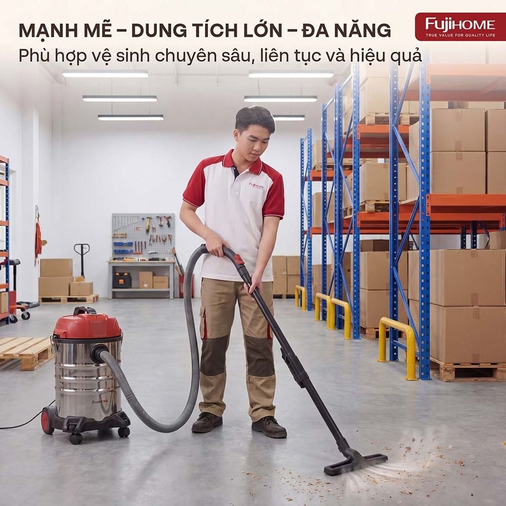 Máy hút bụi dạng hộp FUJIHOME VC30N Màu Trắng
