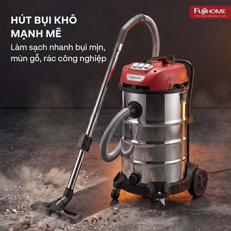 Máy hút bụi công nghiệp FUJIHOME VC80N Màu Trắng
