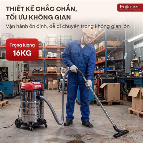 Máy hút bụi công nghiệp FUJIHOME VC80N Màu Trắng