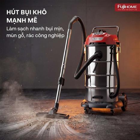 Máy hút bụi công nghiệp FUJIHOME VC90N Màu Trắng