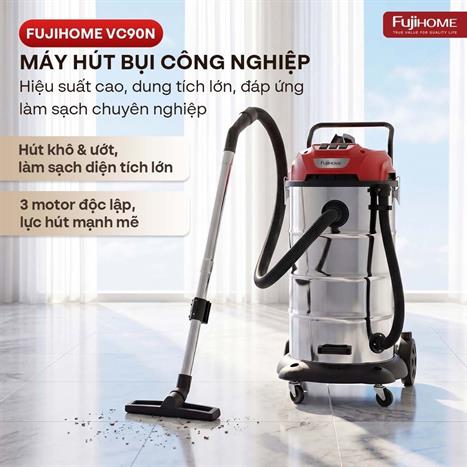 Máy hút bụi công nghiệp FUJIHOME VC90N Màu Trắng