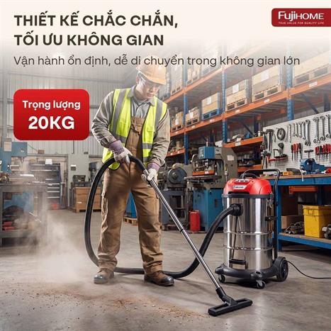 Máy hút bụi công nghiệp FUJIHOME VC90N Màu Trắng