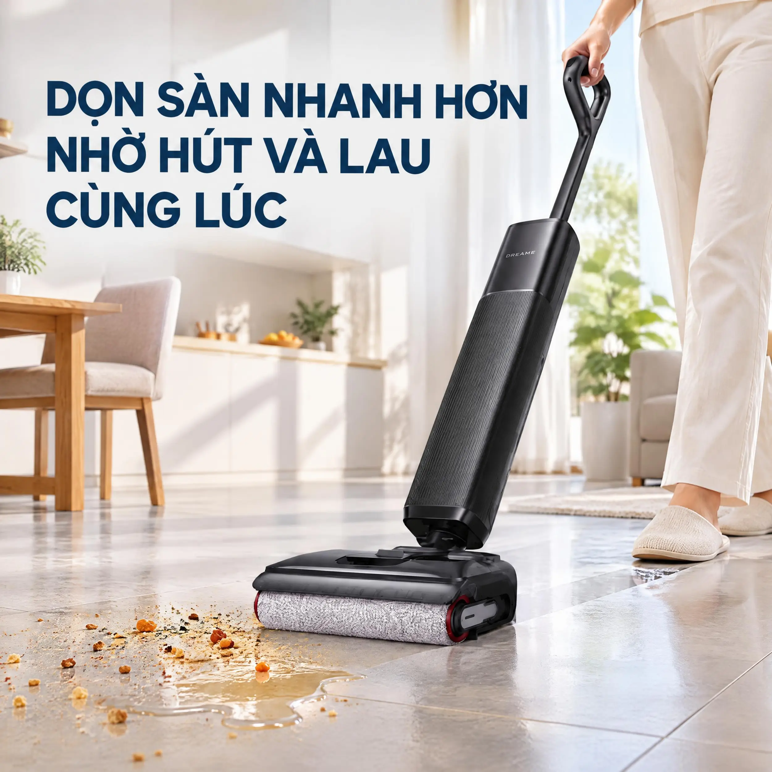 Máy hút bụi lau nhà Dreame H16 GT Màu Trắng