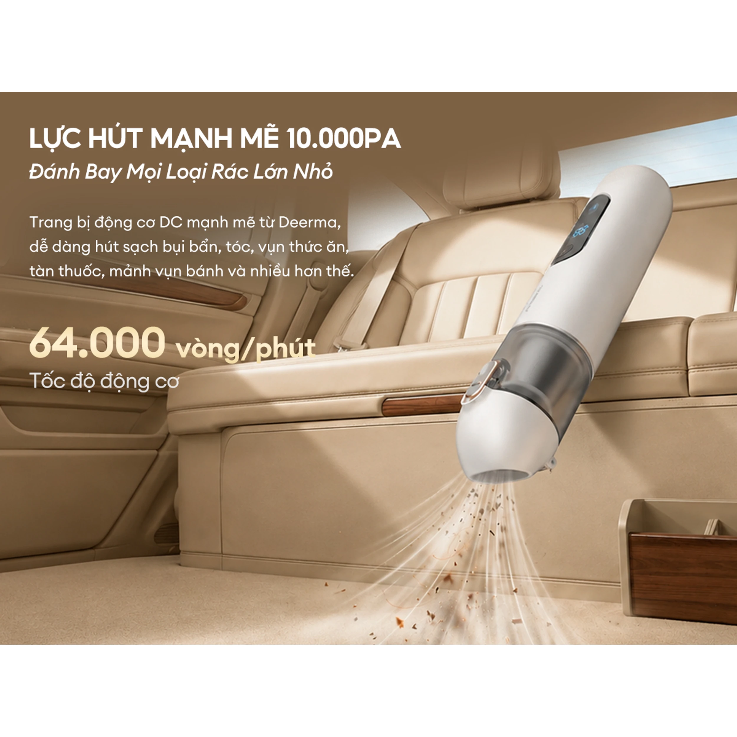 Máy hút bụi cầm tay Deerma DEM-XC02 Màu Trắng